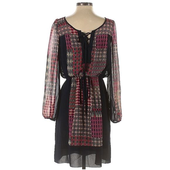 Maeve Anthropologie Rosalie Dress Small Blouson Knee Length Peasant Boho Print - Picture 2 of 10